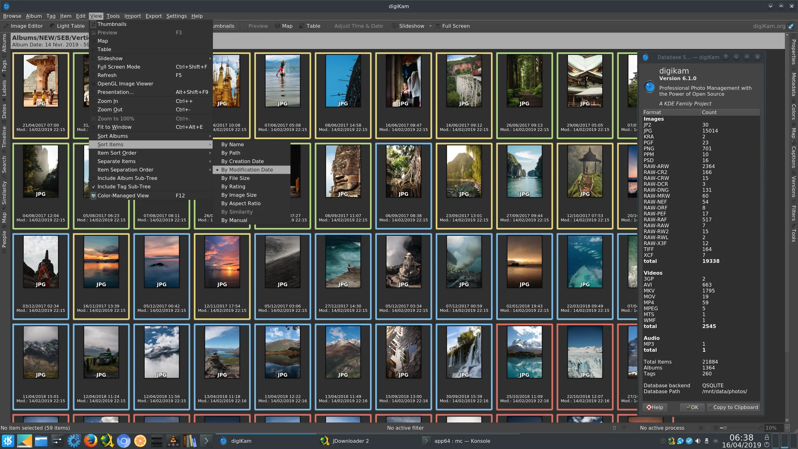 Sort Album Icon View by Modification Dates